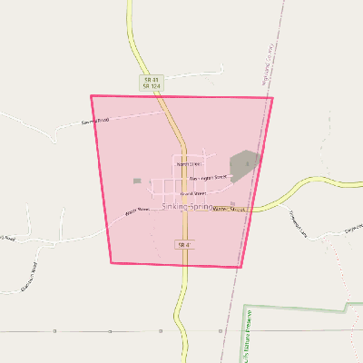 Map of Sinking Spring