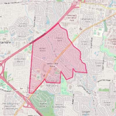 Map of Sixteen Mile Stand