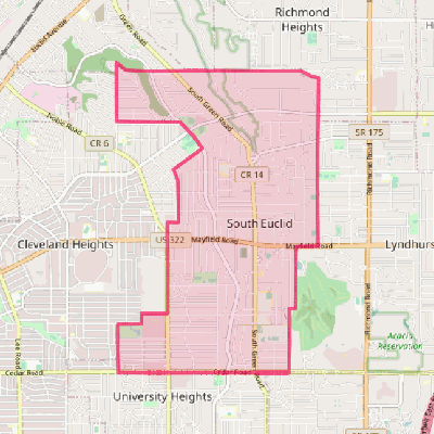 Map of South Euclid