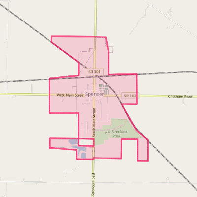 Map of Spencer