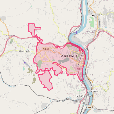 Map of Steubenville