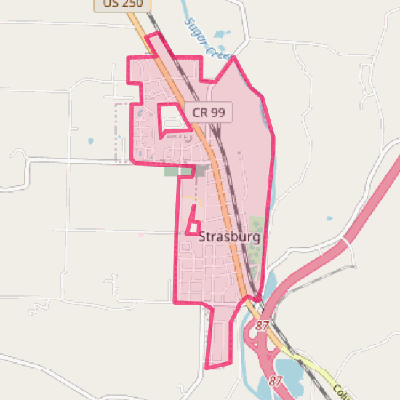 Map of Strasburg