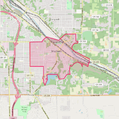 Map of Struthers
