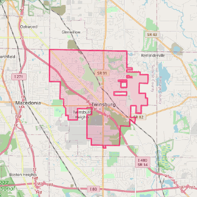 Map of Twinsburg