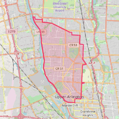 Map of Upper Arlington
