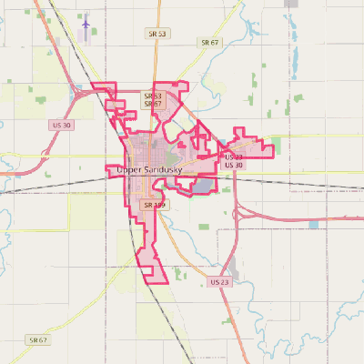 Map of Upper Sandusky