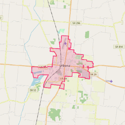 Map of Urbana