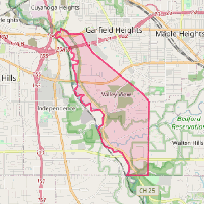 Map of Valley View