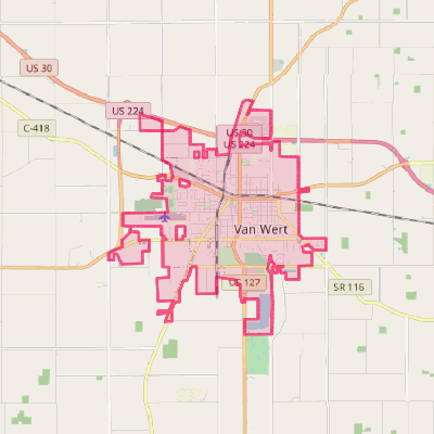 Map of Van Wert