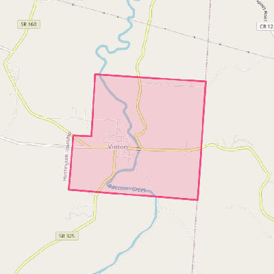 Map of Vinton