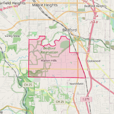 Map of Walton Hills