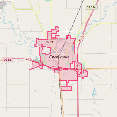 Map of Wapakoneta