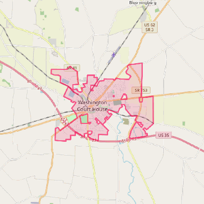 Map of Washington Court House