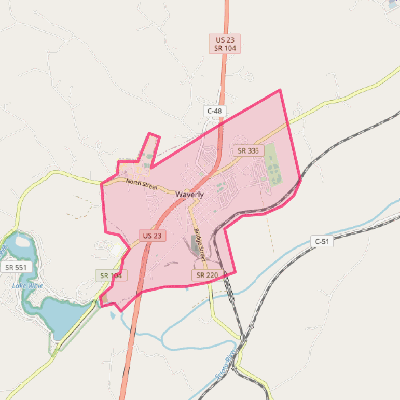 Map of Waverly