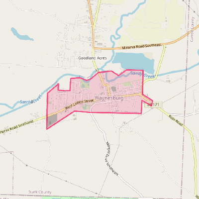 Map of Waynesburg