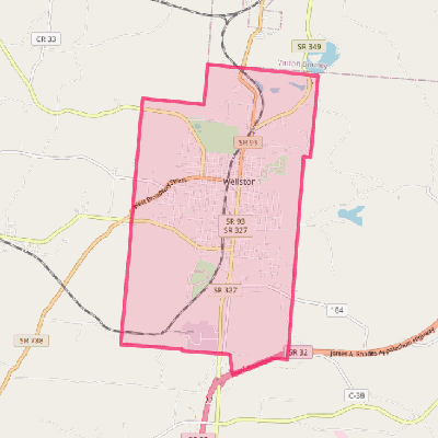 Map of Wellston