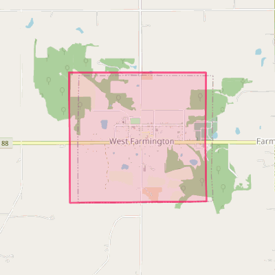 Map of West Farmington