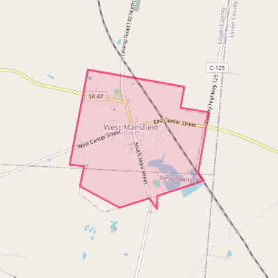 Map of West Mansfield