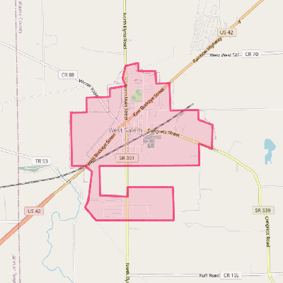 Map of West Salem