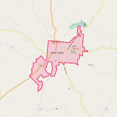 Map of West Union