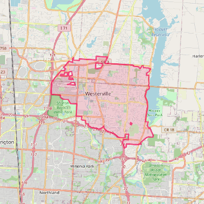 Map of Westerville