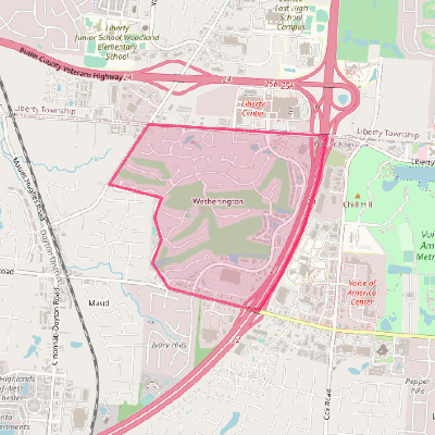 Map of Wetherington