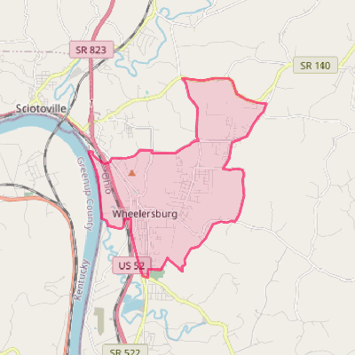 Map of Wheelersburg