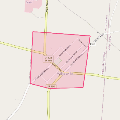 Map of Wilkesville