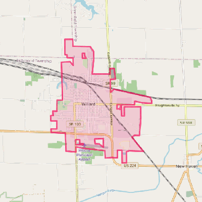 Map of Willard