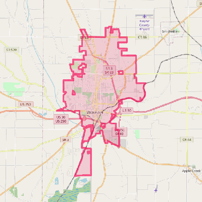 Map of Wooster