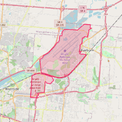 Map of Wright-Patterson AFB