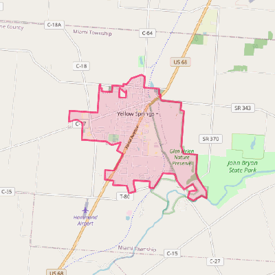 Map of Yellow Springs