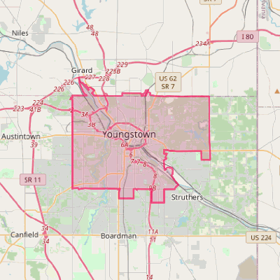 Map of Youngstown