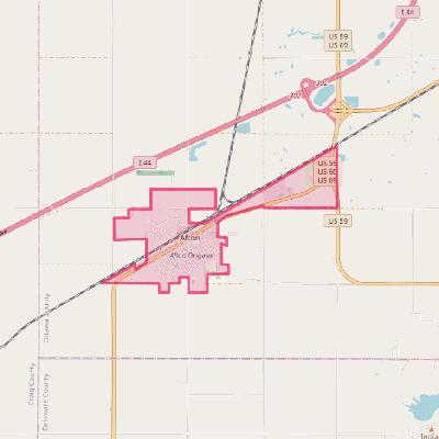 Map of Afton