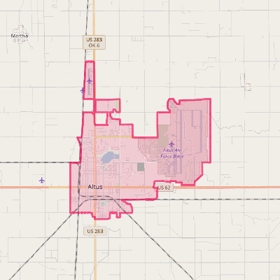 Map of Altus