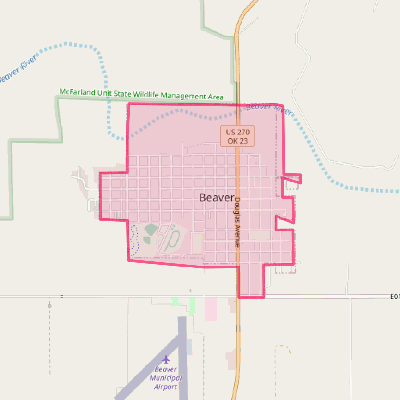 Map of Beaver