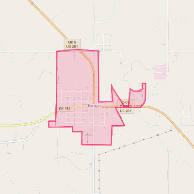 Map of Binger