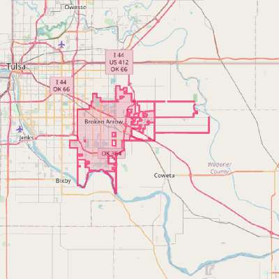 Map of Broken Arrow