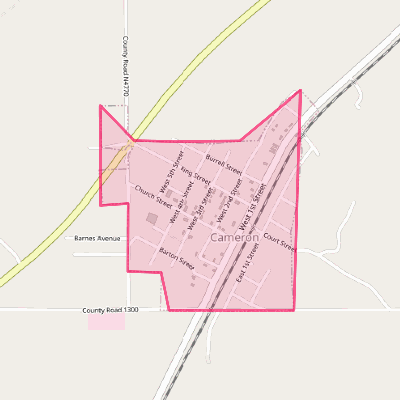 Map of Cameron