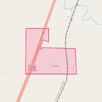 Map of Caney