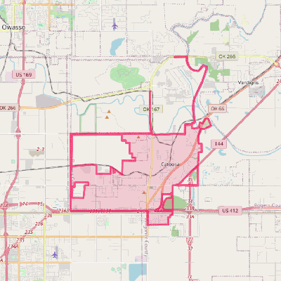 Map of Catoosa