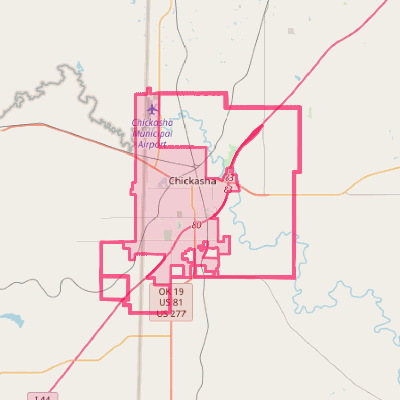 Map of Chickasha