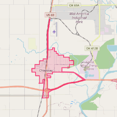 Map of Chouteau