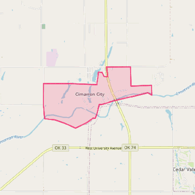 Map of Cimarron City