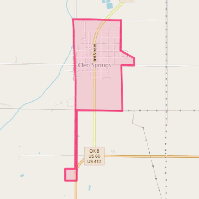 Map of Cleo Springs