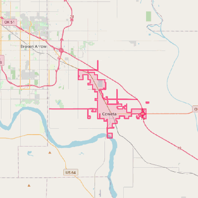 Map of Coweta