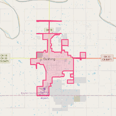 Map of Cushing