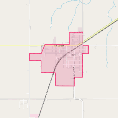 Map of Custer City