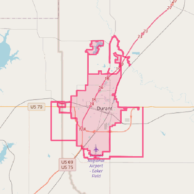 Map of Durant