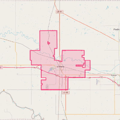 Map of El Reno